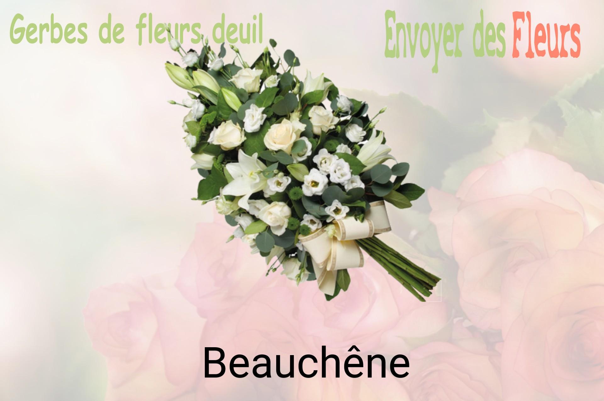 Gerbe de fleurs de deuil livrée à Beauchêne